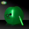 12" Inflatable Beach Ball w/ Green Light Stick